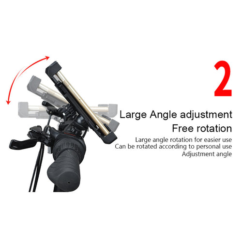 Electric scooter phone holder — adjustable angle product photo.