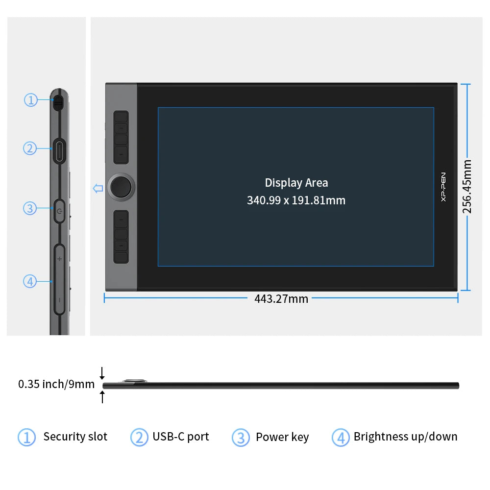 XPPen Artist Series 16-inch Drawing Display – OLED Options