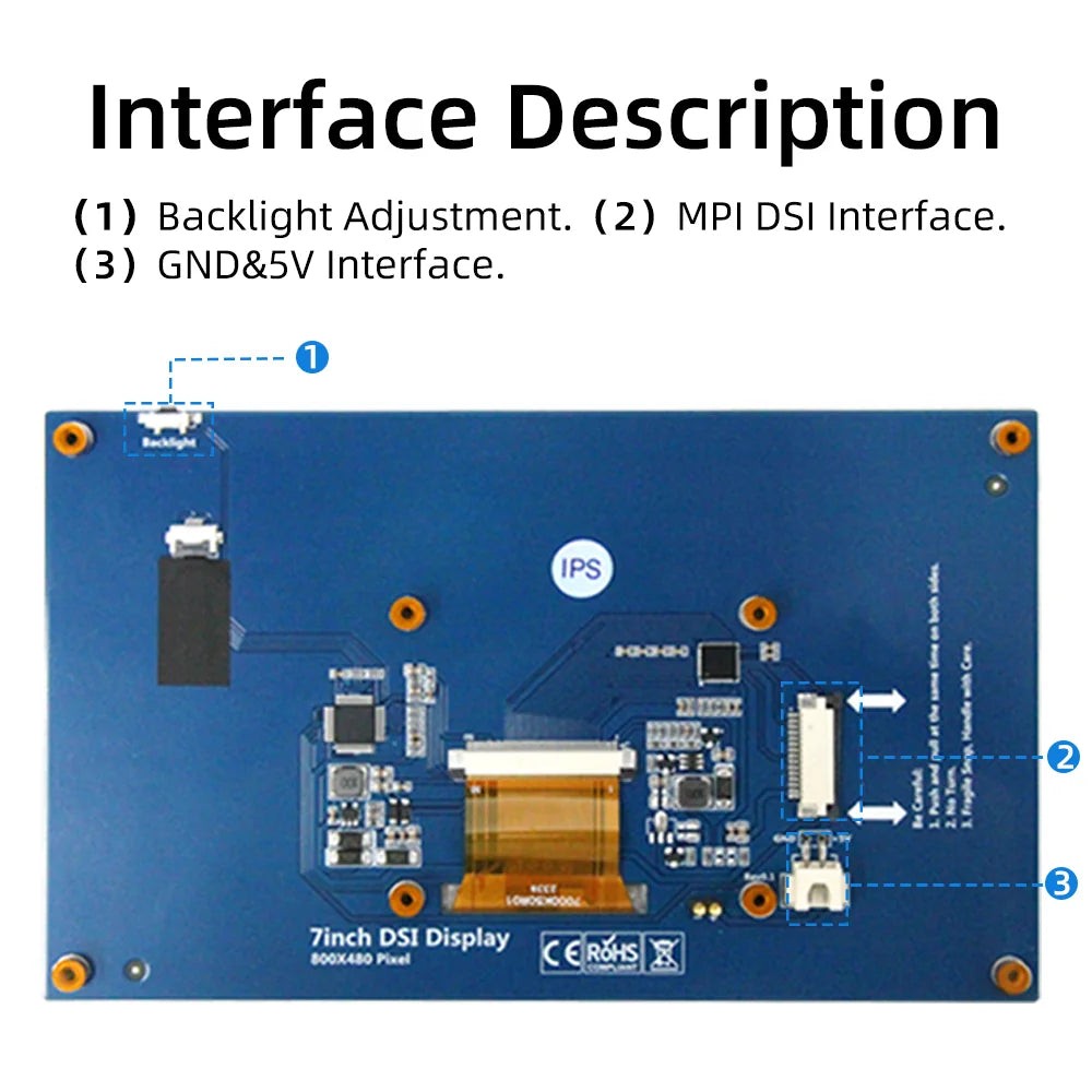 7-inch Raspberry Pi DSI Touchscreen Display