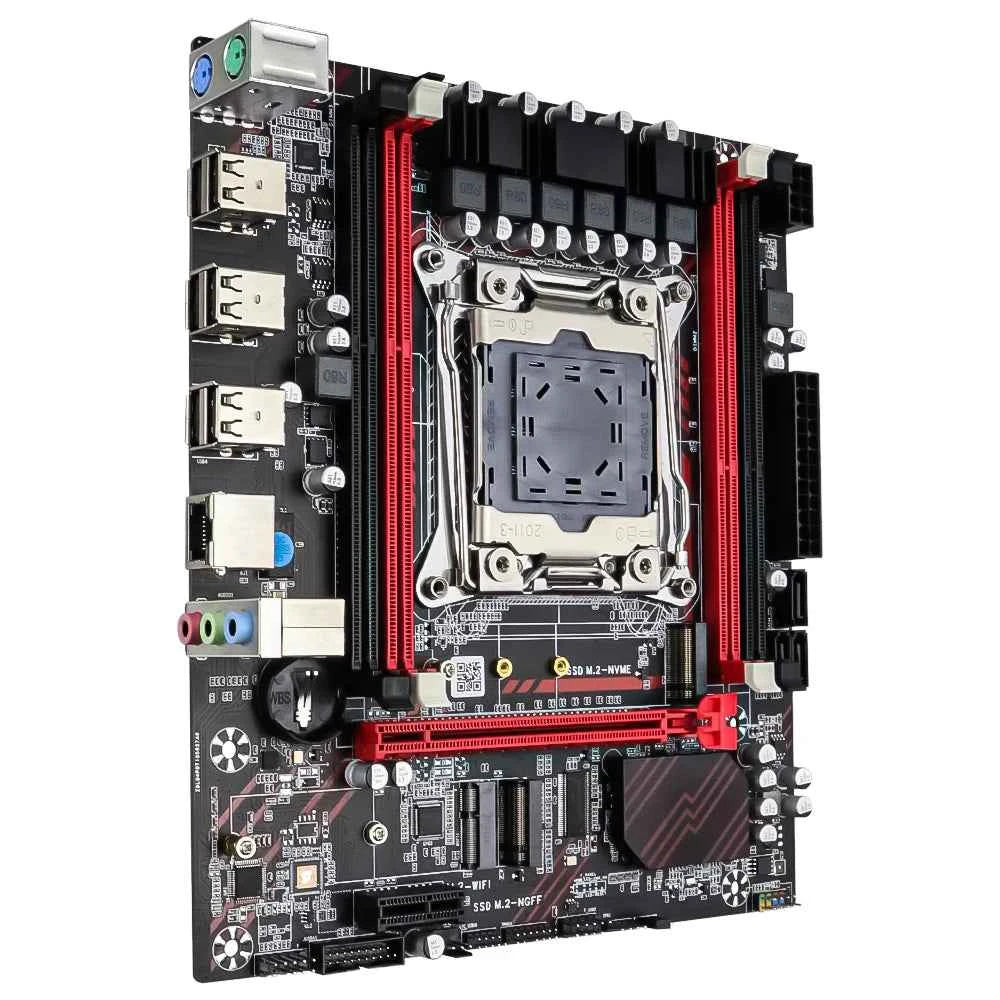 SOYO X99 Motherboard Set Kit With Intel LGA2011-3 Xeon E5 2676 V3 and DDR3 16GB (2*8GB) 1600MHz Dual Channel RAM M.2 NVME