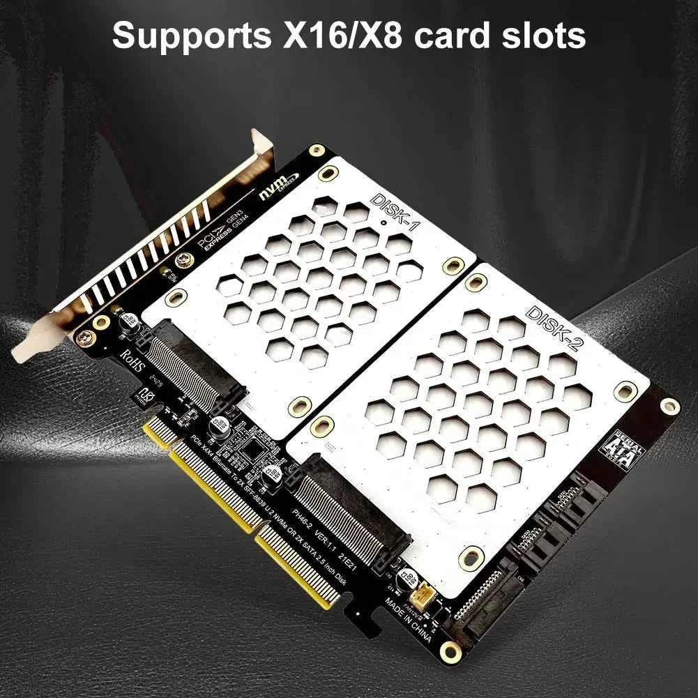 U.2 Dual-Disk Adapter Card – Unlock Unmatched Speed and Flexibility for Your Storage Solutions