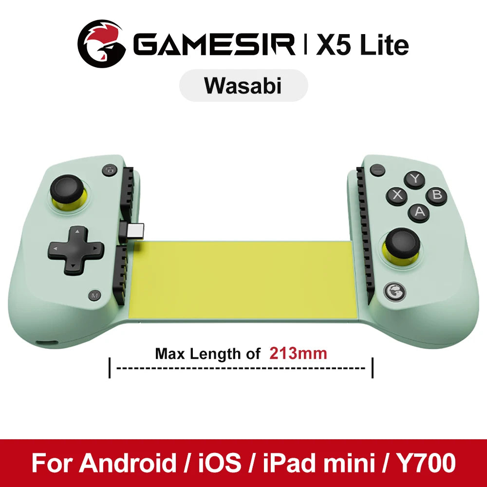 GameSir X5 Lite Mobile Gamepad Phone Game Controller for iPhone 16/15 iPad Mini Android Tablet Hall Effect Joysticks Design