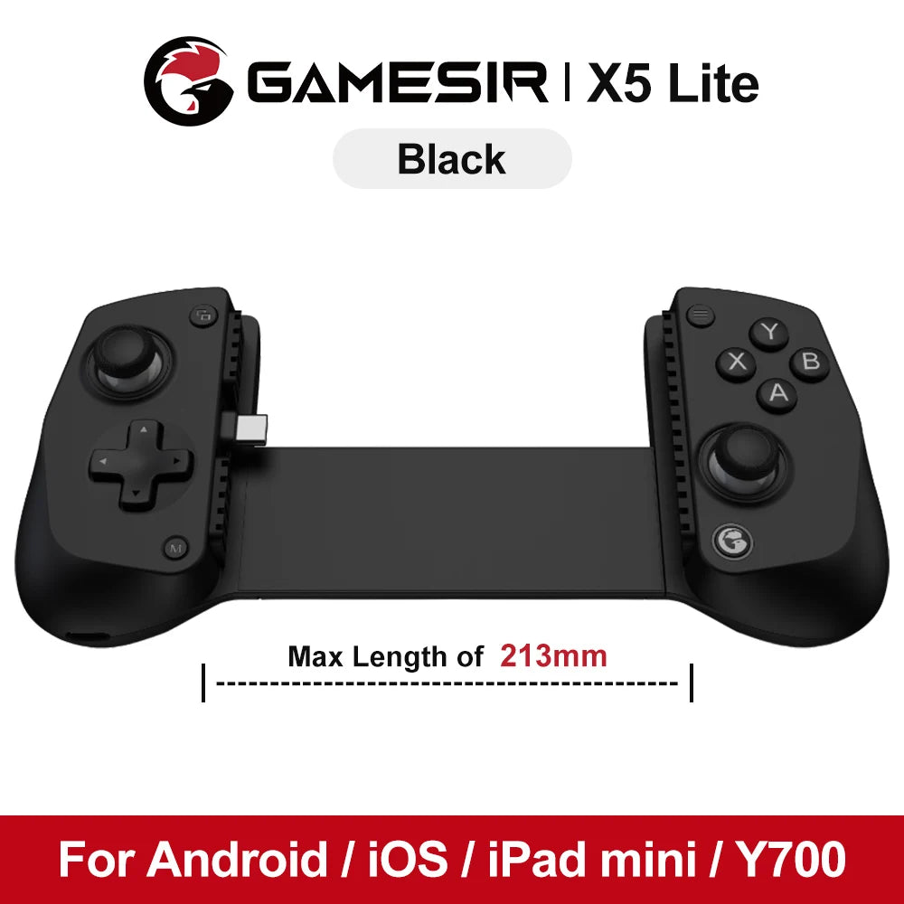 GameSir X5 Lite Mobile Gamepad Phone Game Controller for iPhone 16/15 iPad Mini Android Tablet Hall Effect Joysticks Design