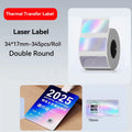 Laser Silver Thermal Transfer Labels for Niimbot M2/M3 Printers - Quality, Versatile, and Self-Adhesive