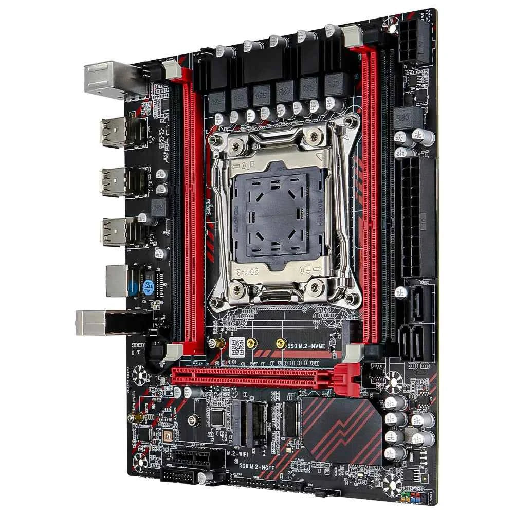SOYO X99 Motherboard Set Kit With Intel LGA2011-3 Xeon E5 2676 V3 and DDR3 16GB (2*8GB) 1600MHz Dual Channel RAM M.2 NVME