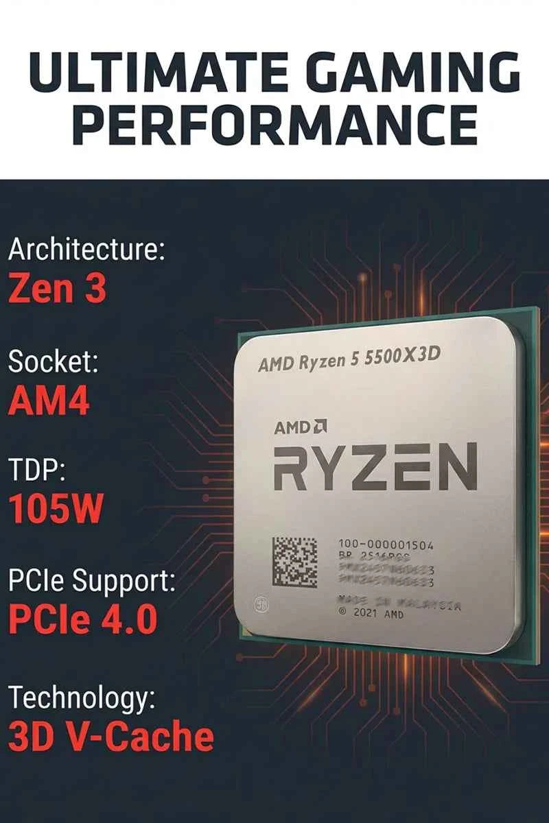 Unlock Gaming and Productivity Potential with the AMD Ryzen 5 5500X3D CPU