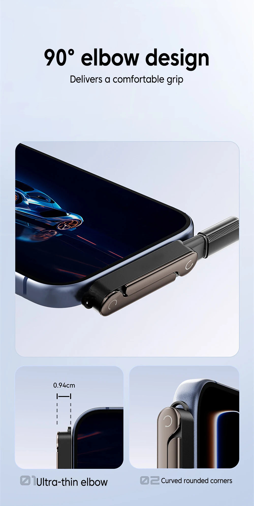 3PCS Type C Phone Charging Bracket Adapter 240W Fast Charging OTG Type-C Male to USB-C Female Converter With foldable Holder