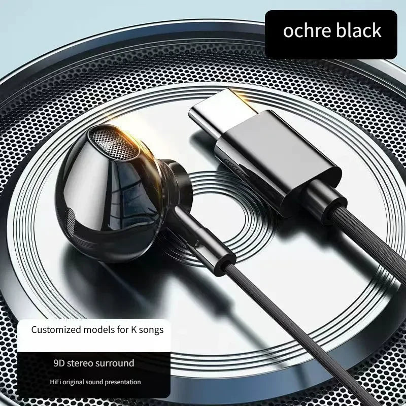 USB-C Wired Earbuds with Microphone and Volume Control