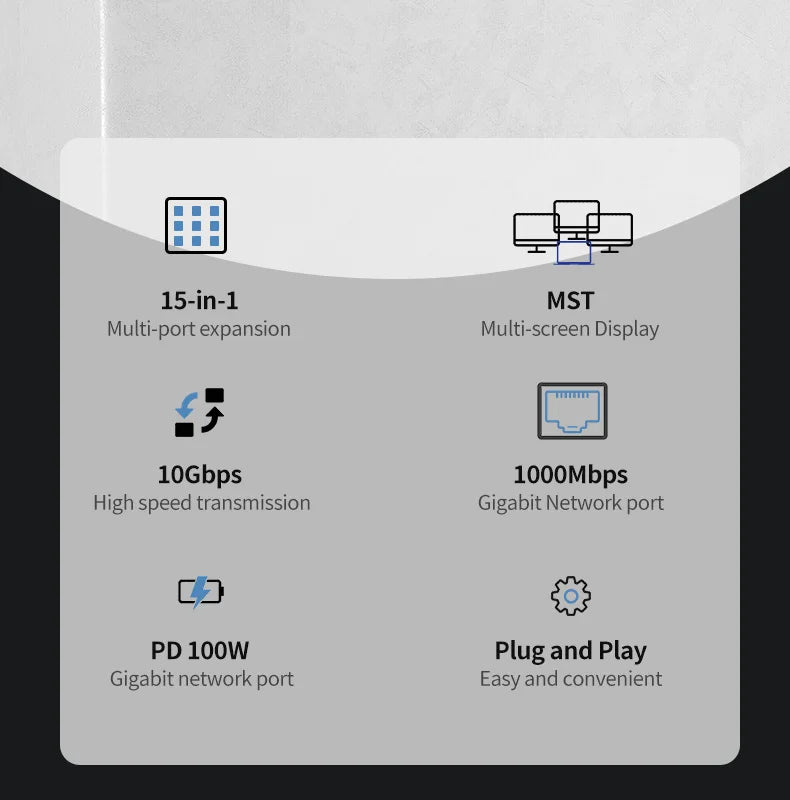 Elevate Your Workspace with the 15 in 1 USB C Docking Station