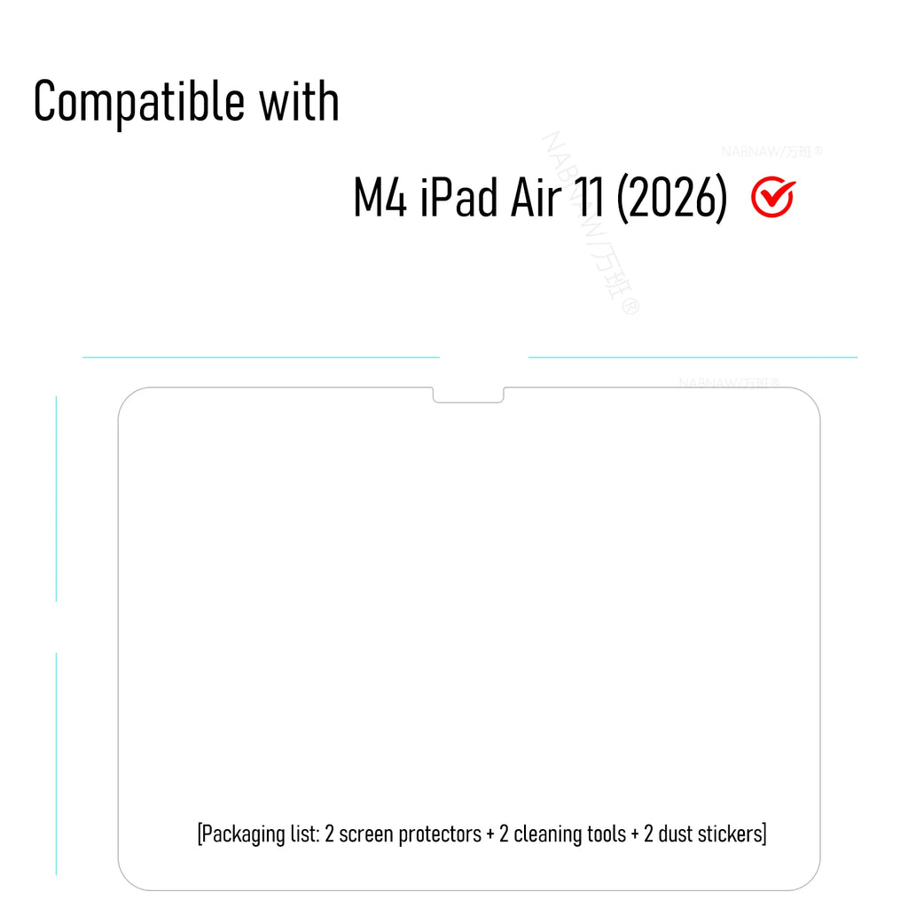 Tempered Glass Screen Protector for iPad Air 11-inch (M4, 2026)