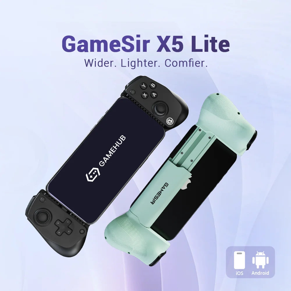 GameSir X5 Lite Mobile Gamepad Phone Game Controller for iPhone 16/15 iPad Mini Android Tablet Hall Effect Joysticks Design