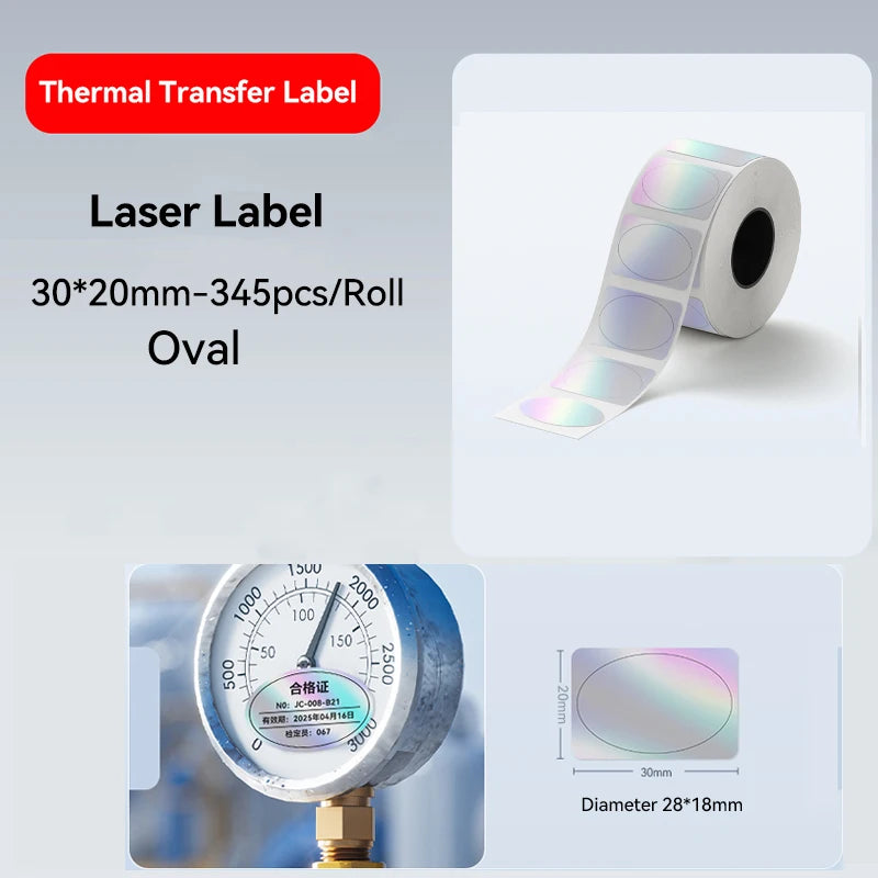 Laser Silver Thermal Transfer Labels for Niimbot M2/M3 Printers - Quality, Versatile, and Self-Adhesive