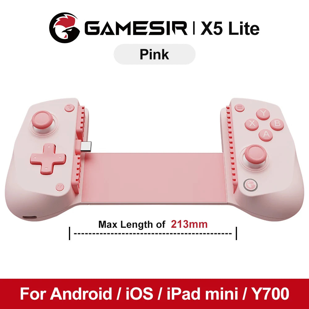 GameSir X5 Lite Mobile Gamepad Phone Game Controller for iPhone 16/15 iPad Mini Android Tablet Hall Effect Joysticks Design