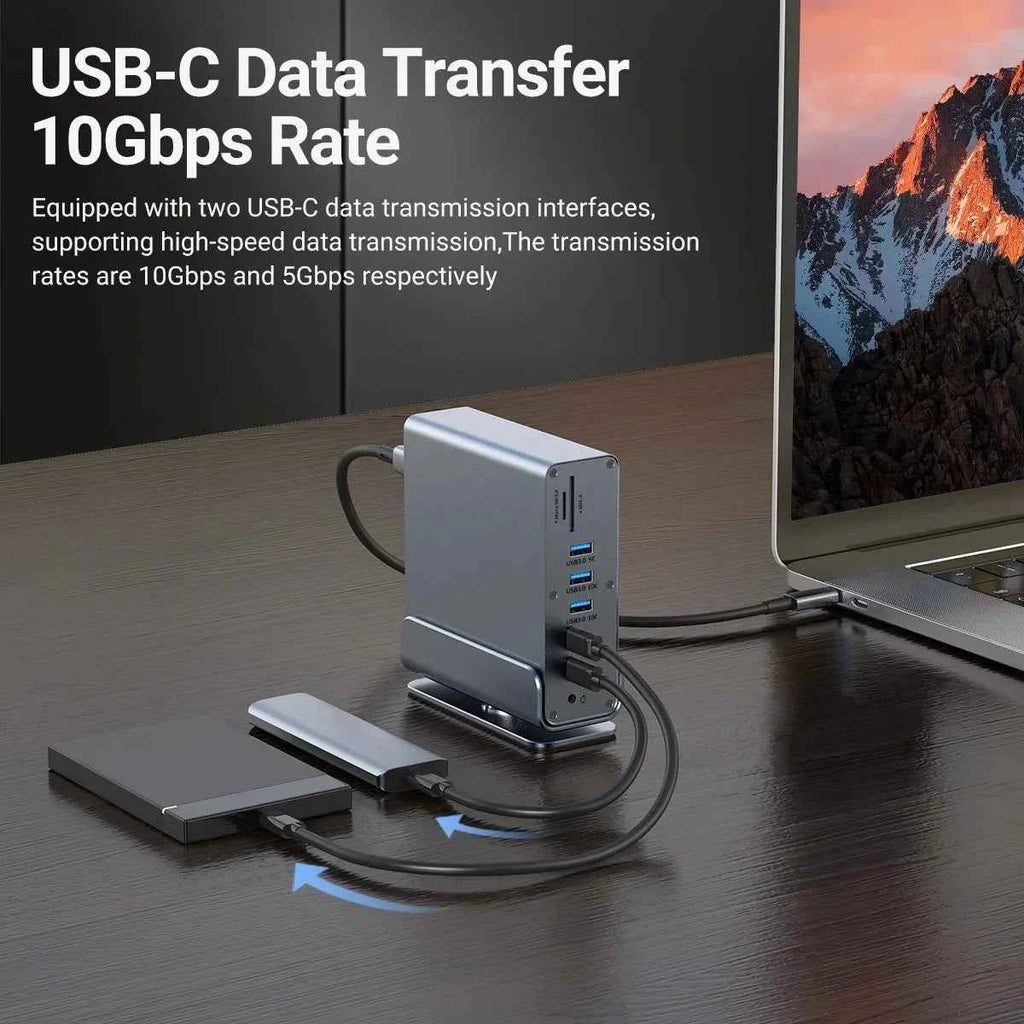 Elevate Your Workspace with the 15 in 1 USB C Docking Station