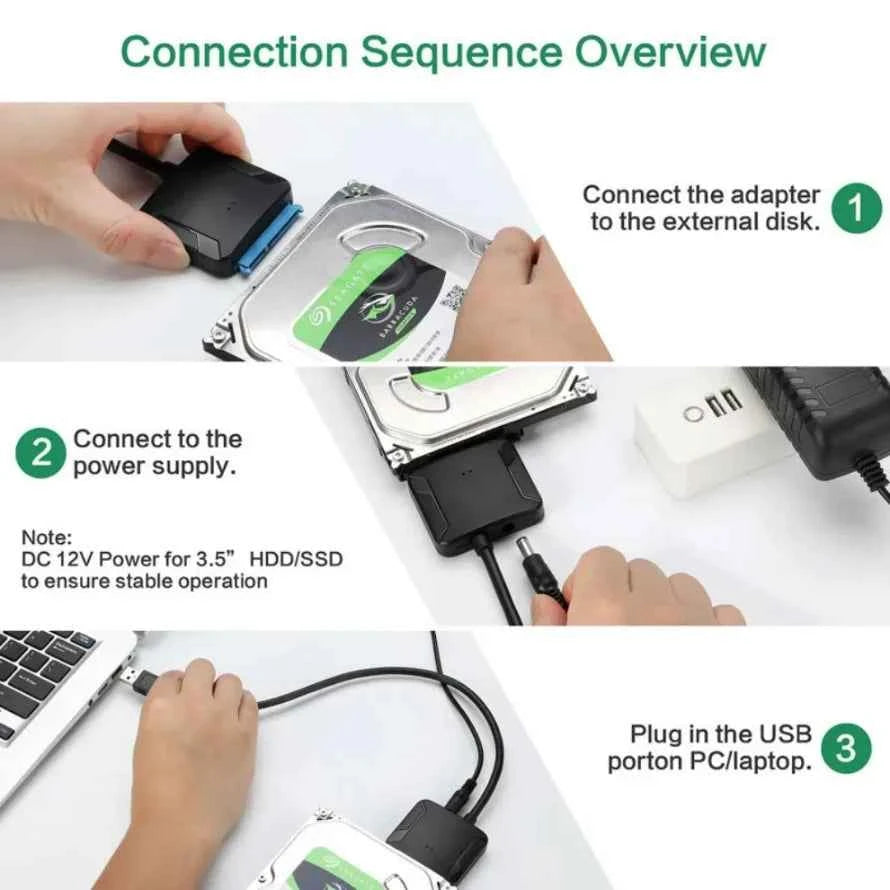 USB 3.0 to SATA Adapter Cable – Unleash Fast Data Transfer and Easy Connectivity