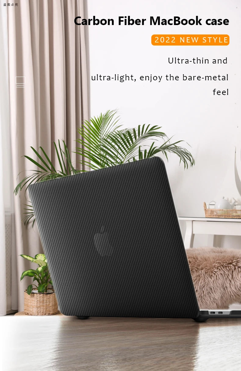 Durable Carbon Fiber MacBook Case - Stylish Protection for MacBook Air & Pro