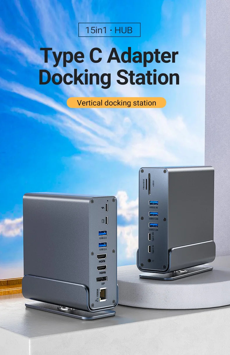 Elevate Your Workspace with the 15 in 1 USB C Docking Station
