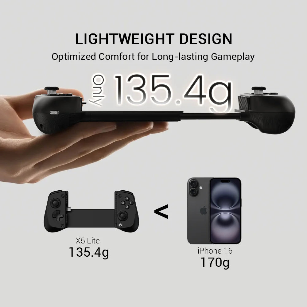 GameSir X5 Lite Mobile Gamepad Phone Game Controller for iPhone 16/15 iPad Mini Android Tablet Hall Effect Joysticks Design