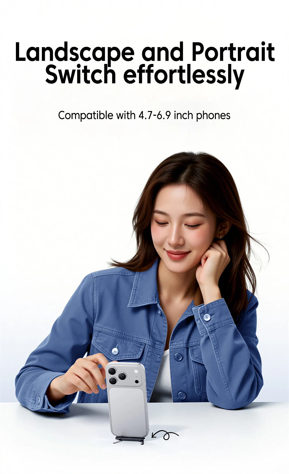 3PCS Type C Phone Charging Bracket Adapter 240W Fast Charging OTG Type-C Male to USB-C Female Converter With foldable Holder