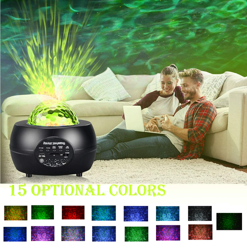 Starry Sky Projector with Bluetooth speaker — alternate angle product photo.
