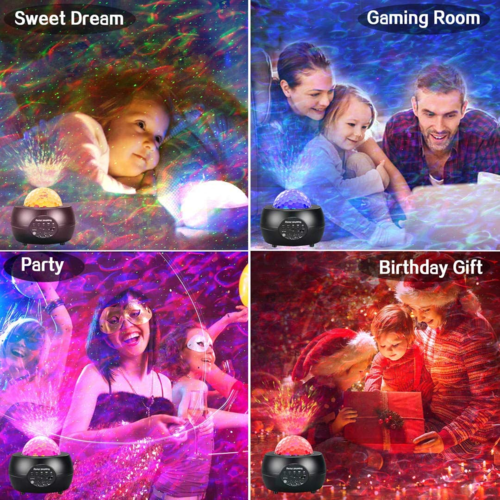 Starry Sky Projector with Bluetooth speaker — close-up product photo.
