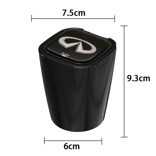 Multi-function car ashtray — alternate angle product photo.