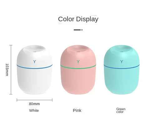 Portable Ultrasonic Humidifier USB Aroma Essential Oil Diffuser LED